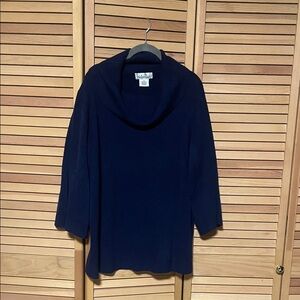 Nouveaux Navy Cowl Neck Sweater
